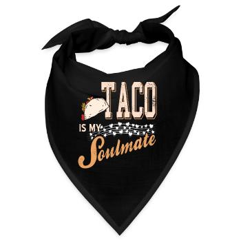 Taco Is My Soulmate Retro Taco Lover Designs - Bandana - Schwarz - Vorne