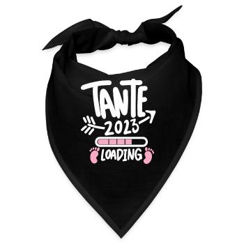 Tante 2023 - Tante werden - Tante Geschenk - Bandana - Schwarz - Vorne