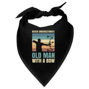Unterschätze Niemals Den Alten Mann Mit Der - Bandana - Schwarz - Vorne