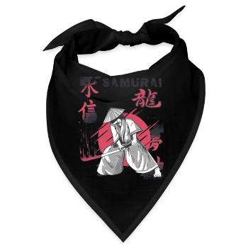 Samurai Katana Schwert Blutfleck Japanischer Krieg - Bandana - Schwarz - Vorne