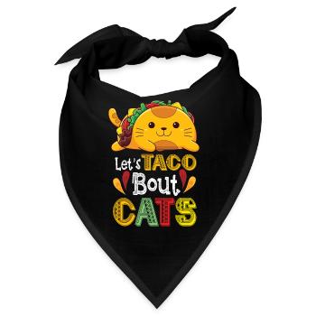 Let's Taco Bout Cats Catlover - Bandana - Schwarz - Vorne