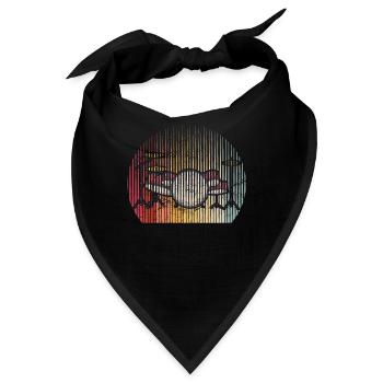 Drums Drummer Band Drumset Retro Percussion Drums - Bandana - Schwarz - Vorne