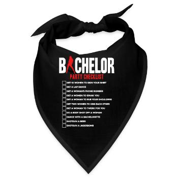 Bachelor party Checklist - Bandana - Schwarz - Vorne