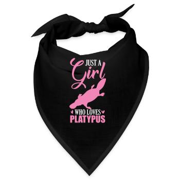 Just a Girl who loves Platypus Schnabeltier - Bandana - Schwarz - Vorne