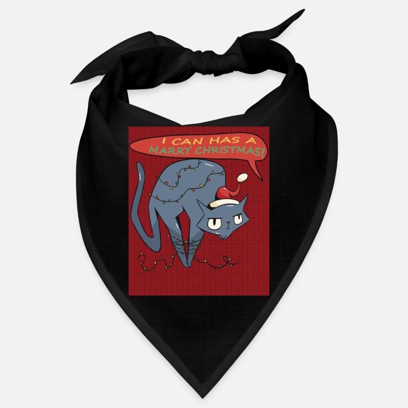 Ich Kann Eine Frohe Weihnachtskatzengirlande Haben Bandana