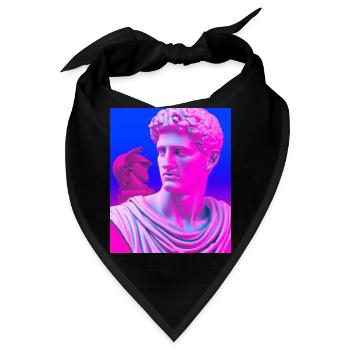 Vaporwave Statue Römische Büste - Bandana - Schwarz - Vorne
