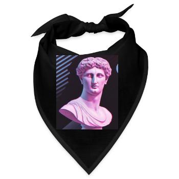 Vaporwave Statue Römische Büste - Bandana - Schwarz - Vorne