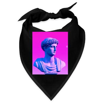 Vaporwave Statue Römische Büste - Bandana - Schwarz - Vorne