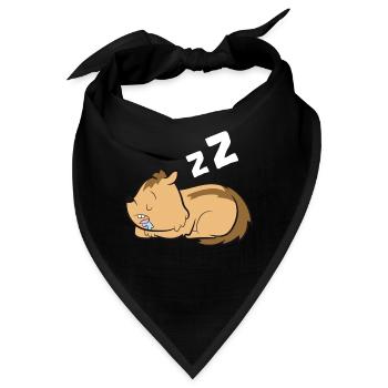 Streifenhörnchen Müdes Streifenhörnchen Pyjama - Bandana - Schwarz - Vorne