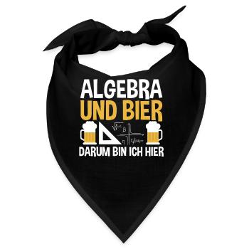Mathematik Bier Mathe Rechnen Algebra - Bandana - Schwarz - Vorne