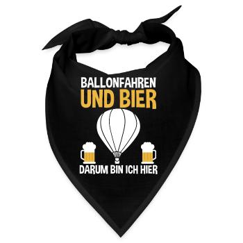 Ballonfahren Bier Luftfahrt Ballonfahrer Heißluftb - Bandana - Schwarz - Vorne