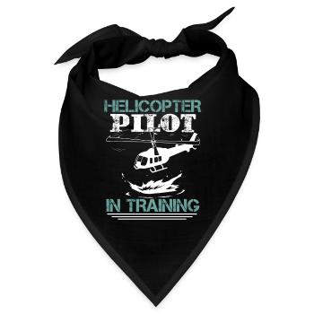 Lustiger Hubschrauberpilot Luftfahrt - Bandana - Schwarz - Vorne