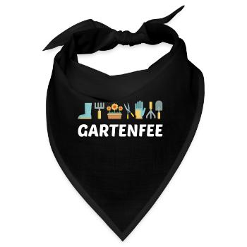 Gartenfee Gartenarbeit Gärtnern Hobbygärtner - Bandana - Schwarz - Vorne