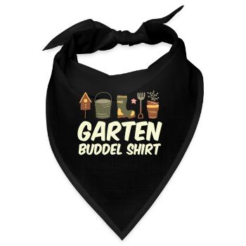Garten Buddel Shirt Gärtnern Gartenarbeit - Bandana - Schwarz - Vorne