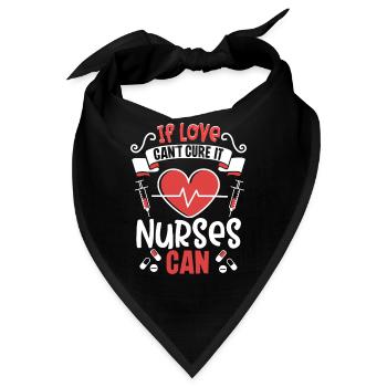 Krankenschwester Krankenpflege Klinik Sanitäter - Bandana - Schwarz - Vorne