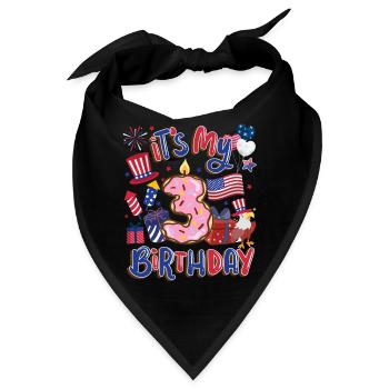 Es Ist Mein 3 Geburtstag Eagle 4. Juli - Bandana - Schwarz - Vorne