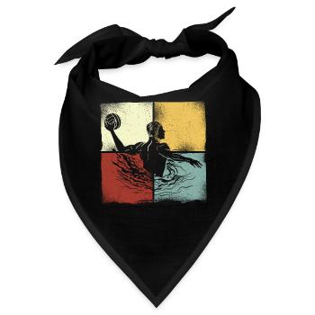 Water Polo Retro Vintage Water - Bandana - Schwarz - Vorne