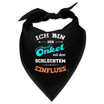 Onkel mit schlechtem Einfluss lustiges Bruder, - Bandana - Schwarz - Vorne