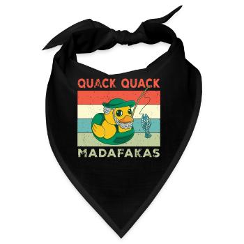 Lustige Ente Sprüche Gummiente Quack Quack Enten - Bandana - Schwarz - Vorne