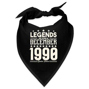 Legenden werden im Dezember 1990 geboren.Geschenkjubiläum - Bandana - Schwarz - Vorne