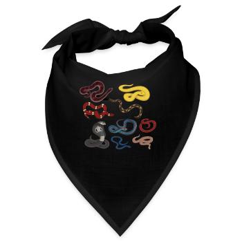 Snake Team Reptile Animal Phyton Boa - Bandana - Schwarz - Vorne