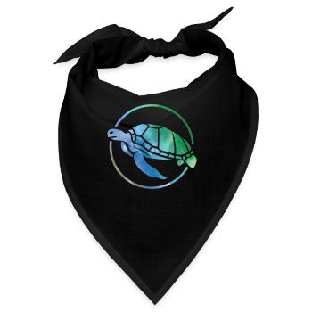 Turtle Cute Girl Love Turtles - Bandana - Schwarz - Vorne