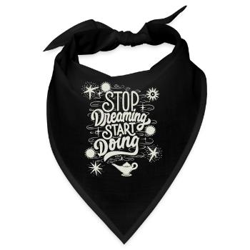 Motivation, Motivationsspruch Spruch, Typografie - Bandana - Schwarz - Vorne