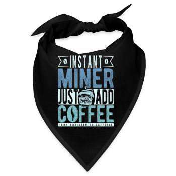 Bergmann Kaffee Spruch - Bandana - Schwarz - Vorne