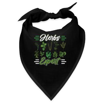 Kräuterexperte Kraut Kräutergarten Kräuter - Bandana - Schwarz - Vorne