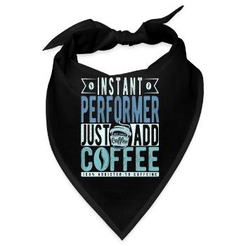 Künstler Kaffee Spruch - Bandana - Schwarz - Vorne