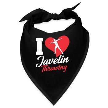 Ich Liebe Speerwerfen Speer Speerwurf Speerwerfer - Bandana - Schwarz - Vorne