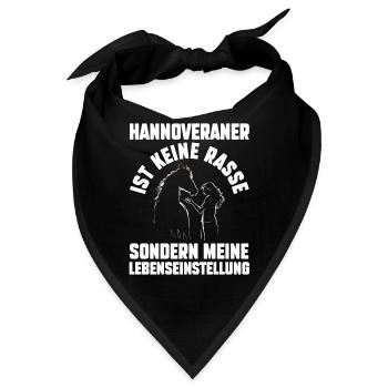 Pferd Reitsport Reiten Pferdesport Hannoveraner - Bandana - Schwarz - Vorne