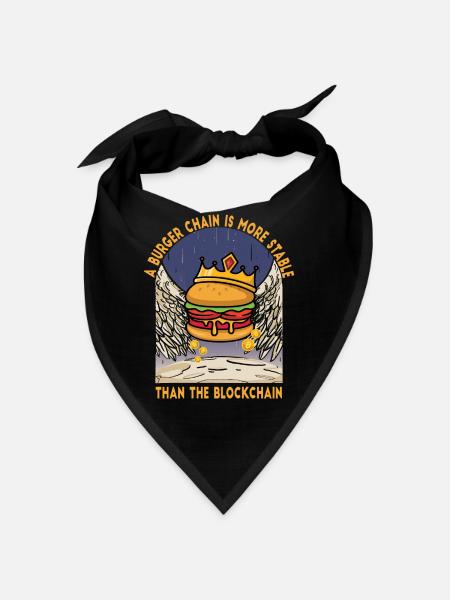 A burger chain is more stable than the blockchain - Bandana - black - Front