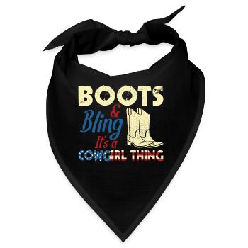 Western Lifestyle Stiefel Bling - Bandana - Schwarz - Vorne