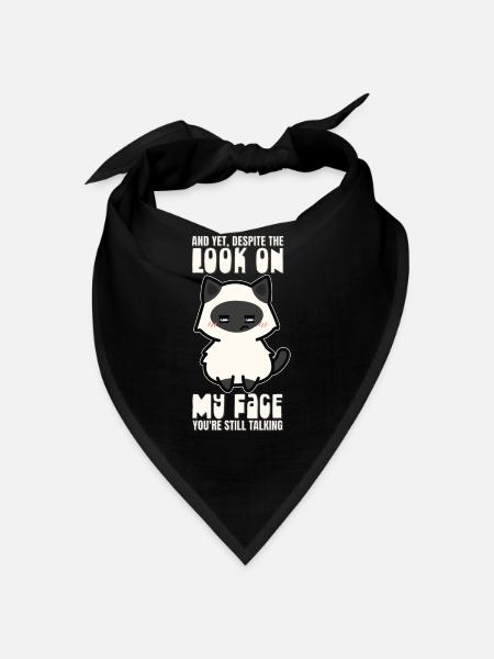 Despite my facial expression, you're always talking - Bandana - black - Front