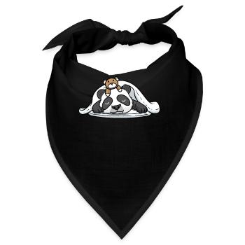 Lustiger Schlafender Panda Mit Schlafendem - Bandana - Schwarz - Vorne