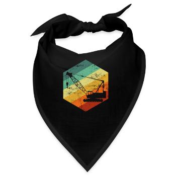 Crane operator american flag, crane operator - Bandana - Schwarz - Vorne