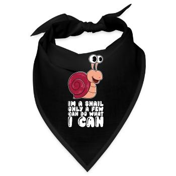 Ich Bin Eine Schnecke - Bandana - Schwarz - Vorne