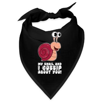 Meine Schnecke Und Ich Klatschen Über Dich - Bandana - Schwarz - Vorne