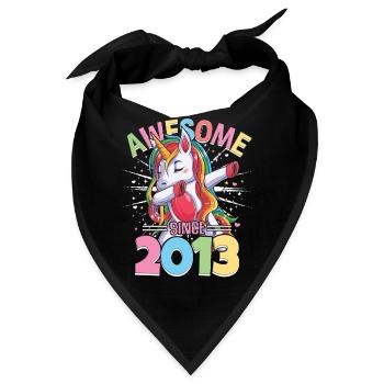 Regenbogen Einhorn 10. Geburtstag Mädchen 10 Jahre - Bandana - Schwarz - Vorne