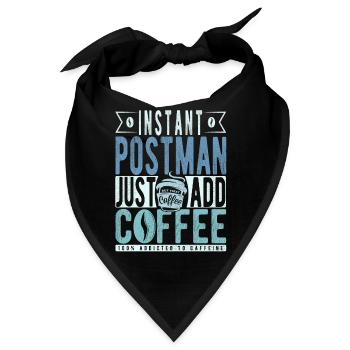 Postbote Kaffee Spruch - Bandana - Schwarz - Vorne