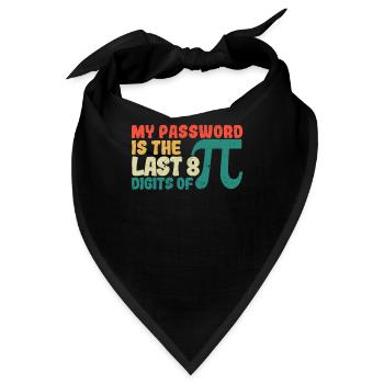 Mein Passwort sind die letzten 8 Ziffern von Pi - Bandana - Schwarz - Vorne