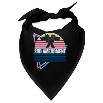 2. Verfassungszusatz Retro - Bandana - Schwarz - Vorne