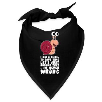 Ich Bin Eine Schnecke - Bandana - Schwarz - Vorne