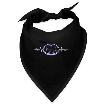 Klangschale Blech Percussion Drummer Schlagzeug - Bandana - Schwarz - Vorne