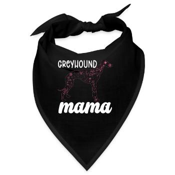 Greyhound Racing Greyhound Mama Greyhound Racer - Bandana - Schwarz - Vorne