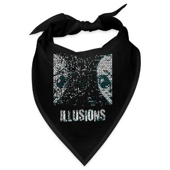 Illusion Alien Pixel Verlauf Illusions - Bandana - Schwarz - Vorne