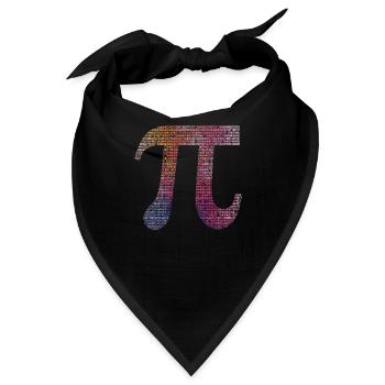 10000 Ziffern Pi Day Zeichen Math Lover Mathematik - Bandana - Schwarz - Vorne