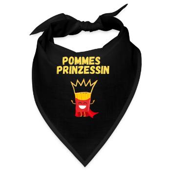 Pommes Prinzessin Fritten Kartoffel - Bandana - Schwarz - Vorne