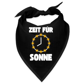 Sonne Zeit für Sonne Sommer Sonnenschein - Bandana - Schwarz - Vorne